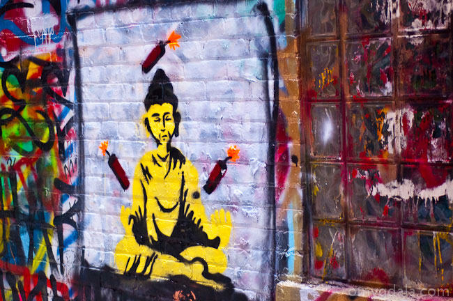 Buddha Graffiti on a Wall