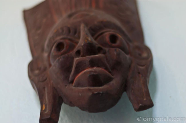 A wooden mask