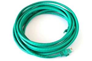 Green ethernet cable