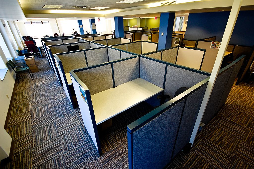 Cubicles at a workplace.