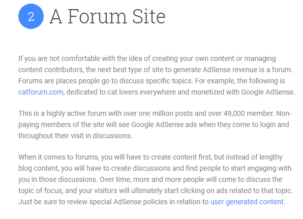 AdSense loves Forum sites.