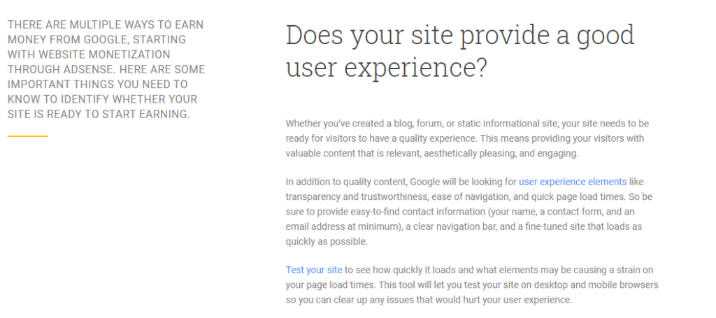 Does your site provide good user experience?